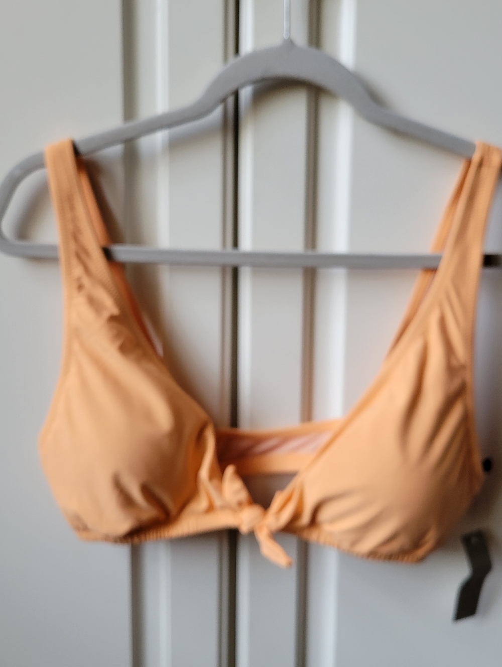 J. Crew Orange Creamsicle Bikini Top Tie Front M New